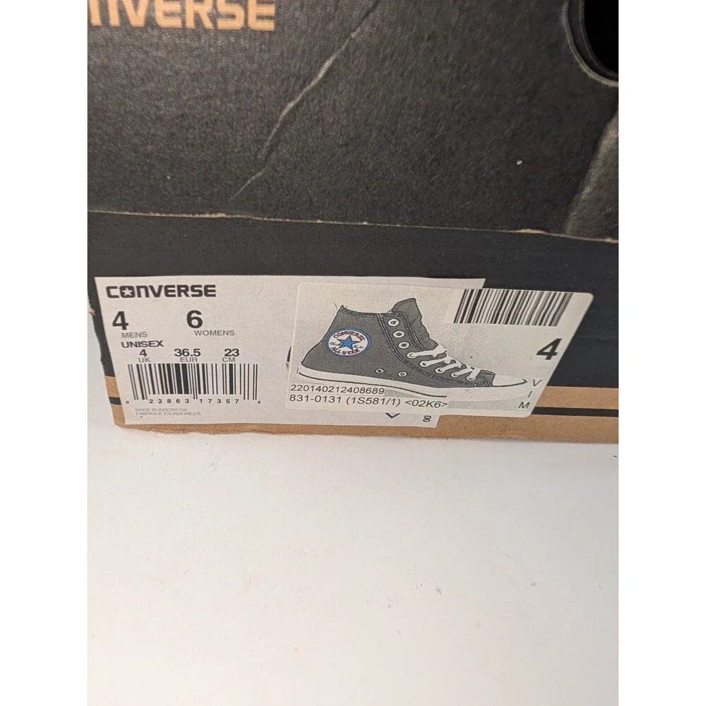 Converse Chuck Taylor All Star Leather High Top Black Men 4 Women 6 - Picture 2 of 13